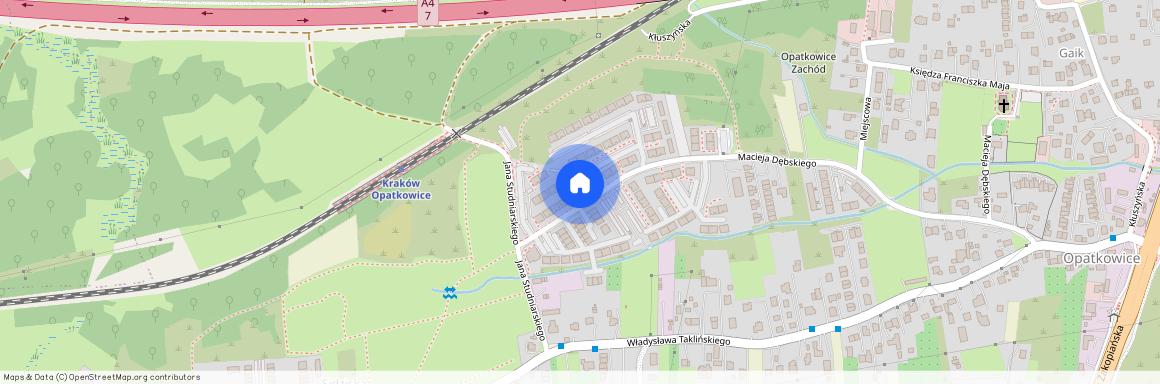 ul. Macieja Dębskiego, Opatkowice, Swoszowice, Kraków, małopolskie