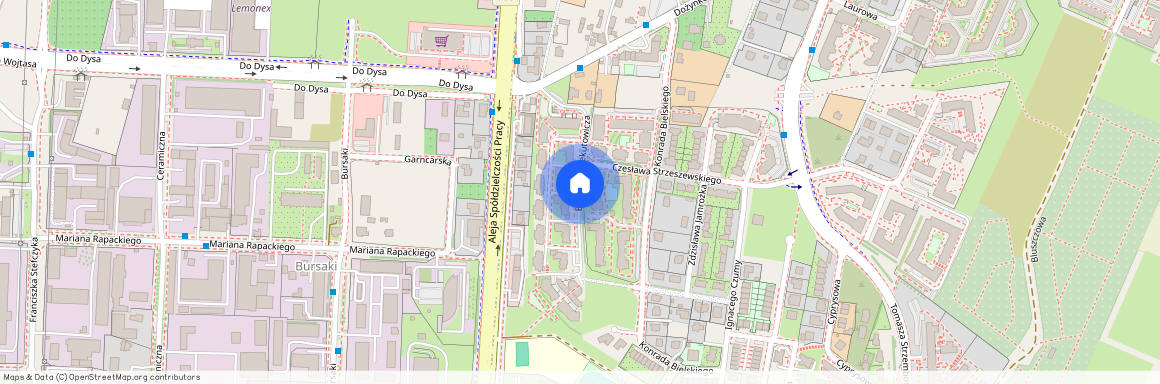 ul. Bolesława Sekutowicza, Ponikwoda, Lublin, lubelskie