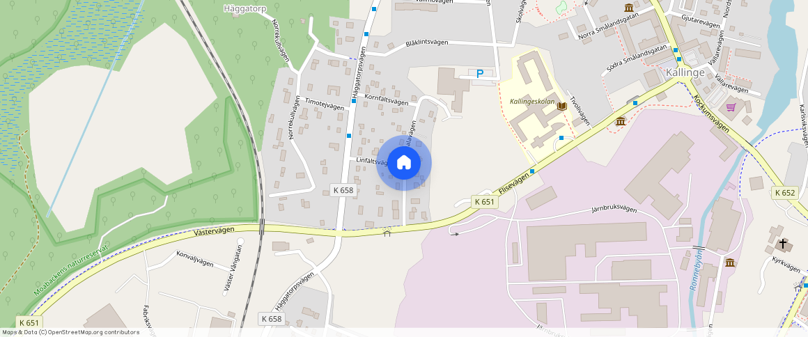 Häggadalavägen, Kallinge