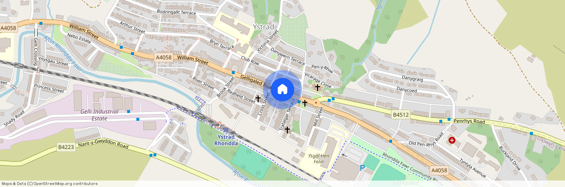 Gelligaled Road, Ystrtad, Rhondda Cynnon Taff, CF41