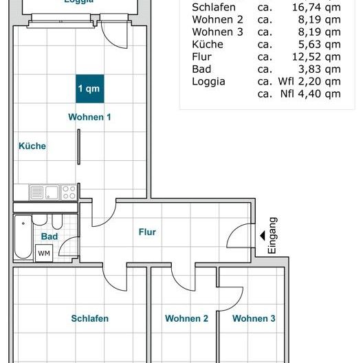 Aus einer 3 wird eine 4 Zimmer Wohnung! - Foto 1