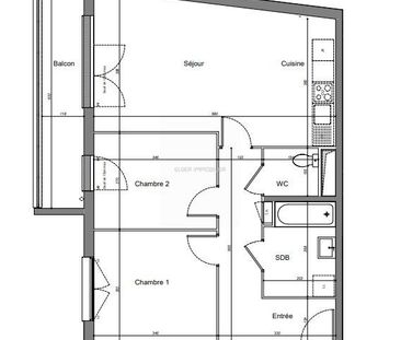 Location - appartement - 63.57 m² - 3 Pièces - Photo 6
