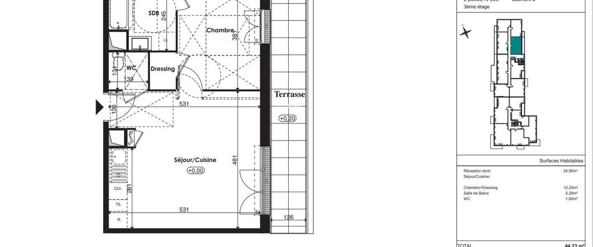 location Appartement T2 DE 44.23m² À PLAISIR - Photo 1