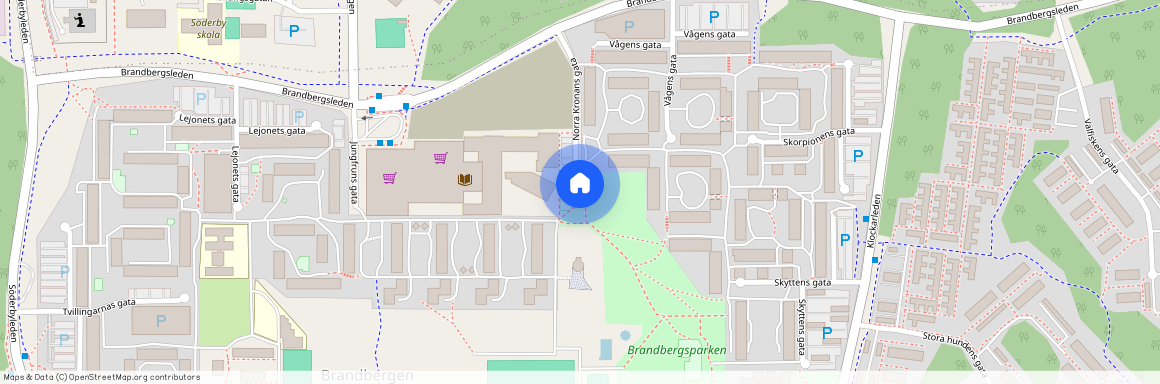 Norra Kronans Gata, Brandbergen