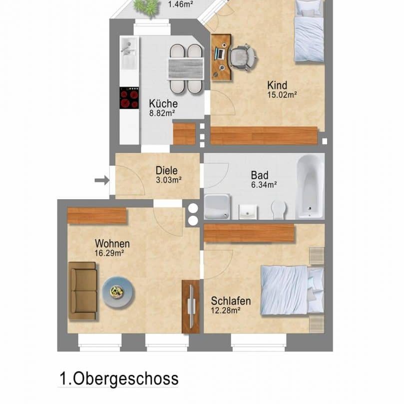 Urbanes Wohnvergnügen: Geschmackvoll renovierte 3-Zimmer-Wohnung mit Balkon! - Photo 1