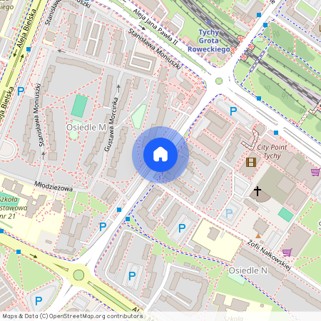 ul. Romana Dmowskiego, Osiedle Magdalena, Tychy, śląskie