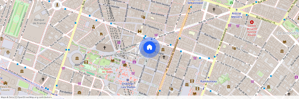 Rue Pierre Lescot et rue du Cygne 75001 Paris (1er arrondissement)