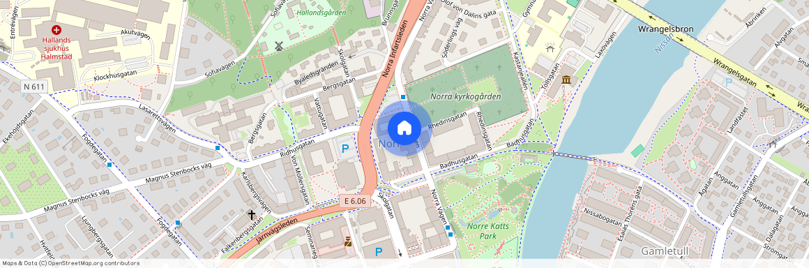 Norra vägen, Halmstad