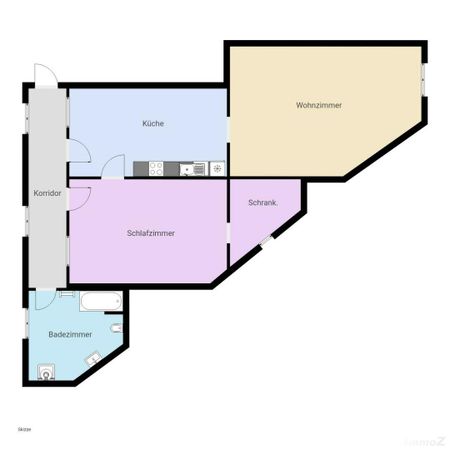 ab 1.7.2026 - großzügige 3 Raum-Wohnung mit Bad/WC - Photo 5