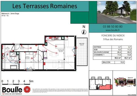 Truchtersheim - Appartement 2 pièces neuf de 50,31 m² avec balcon - Première occupation - Photo 4