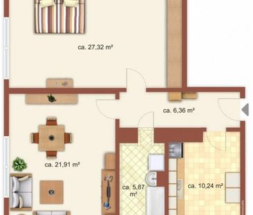 Große geräumige Zweiraum-Wohnung zu vermieten! - Photo 3