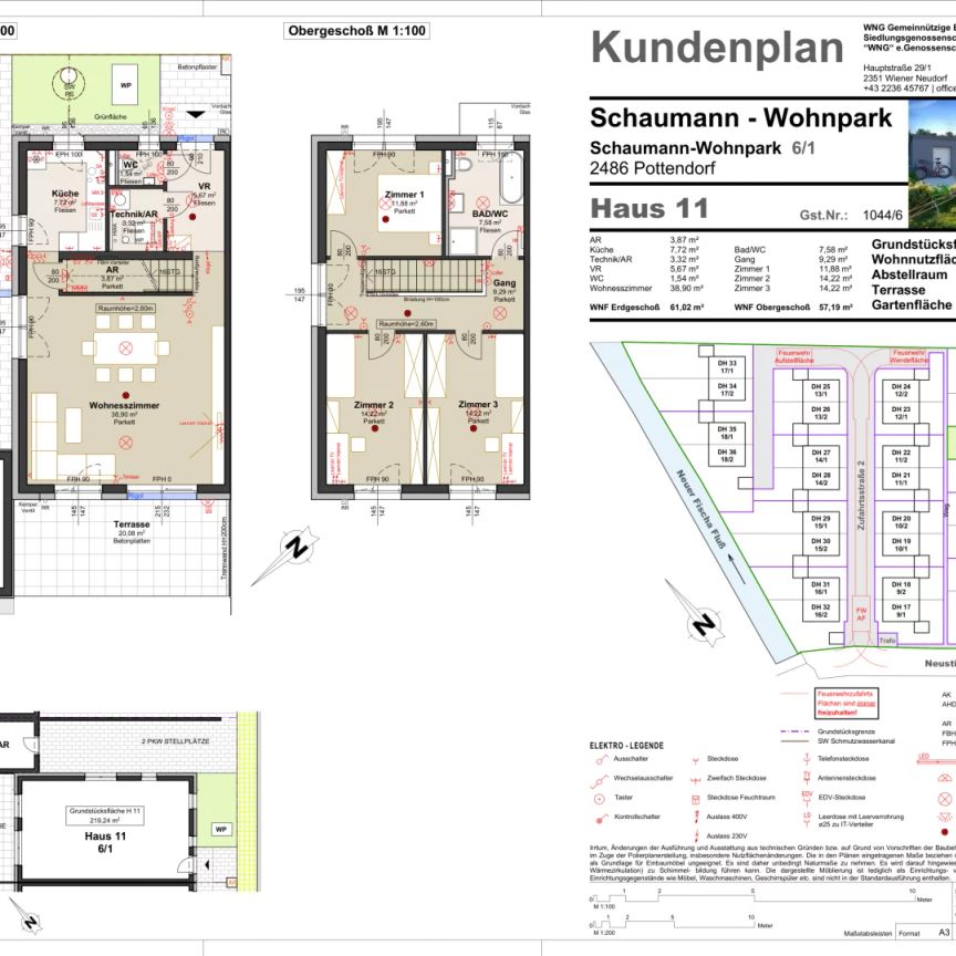Schaumann-Wohnpark: Doppelhaus in Pottendorf zur Miete – Jetzt besichtigen! 6/1 - HAUS 11 - Foto 1