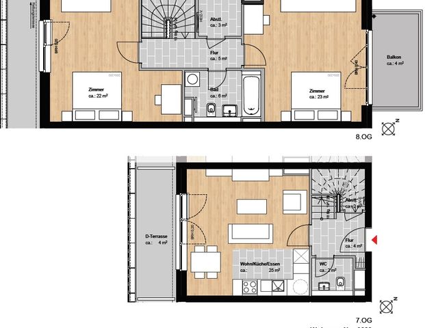 3-Zimmer-Maisonette-Wohnung mit Dachterrasse und Balkon in HH-Hammerbrook - Foto 1