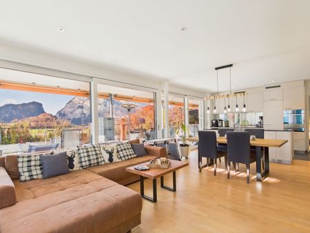 Helle, moderne 4.5-Zimmer-Wohnung mit einzigartiger Terrasse und Panorama-Aussicht in Spiez - Foto 2