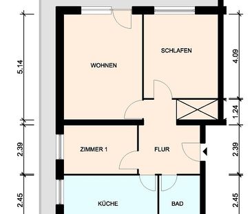 2,5 Zimmer in Norderstedt mit Wohnberechtigungsschein bis 75 m² - 2... - Photo 2