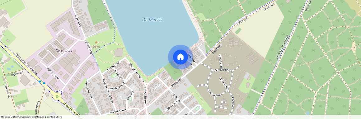 Verspreide huizen, 5581 XB, Buijtenste meerken, Waalre