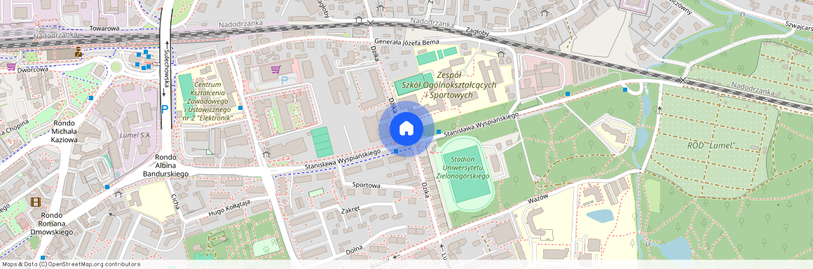 ul. Dzika, Centrum, Zielona Góra, lubuskie