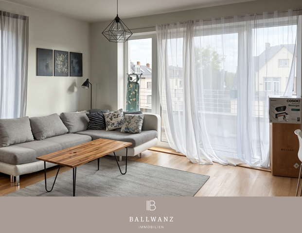 Helle teilmöblierte 3-Zimmer-Wohnung mit großem Balkon - Foto 1