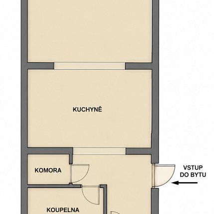 Pronájem bytu 2+1 30 m² - Fotografie 1