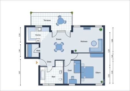 Ruheoase mitten in der Stadt mit 60 m² Terrasse - 3,5-Zimmer-Wohnung, EBK, Garage & Stellplatz! - Foto 5