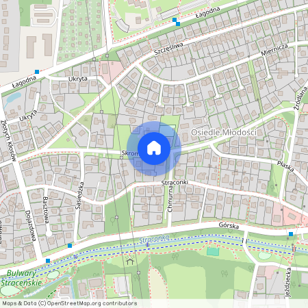 ul. Skromna, Leszczyny, Bielsko-Biała, śląskie