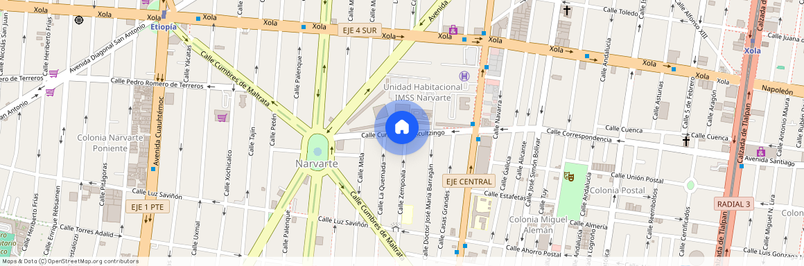 Cumbres de Acultzingo #snInt. F, Colonia Narvarte Oriente, C.P. 03023, Df / Cdmx