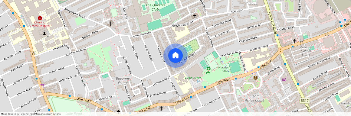 Queens Club Gardens, Barons Court, London, W14