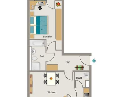 Demnächst frei! 2-Zimmer-Wohnung in Köln Kalk - Photo 5