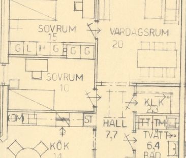 Denna lägenhet är på 79 kvm och ligger på markplan. Det finns diskmaskin, tvättmaskin och torktumlare i lägenheten. - Photo 5