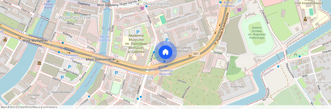 ul. Łąkowa, Śródmieście, Gdańsk, pomorskie