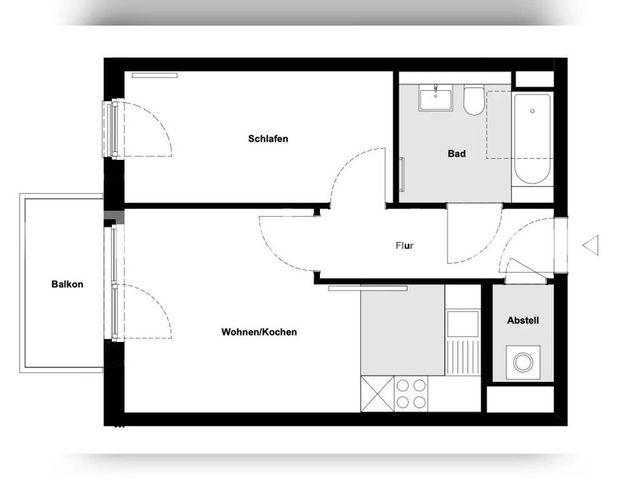 TAUSCHWOHNUNG Tausch WBS Wohnung (1 Personen Whg gegen 2 Personen Whg) - Foto 1