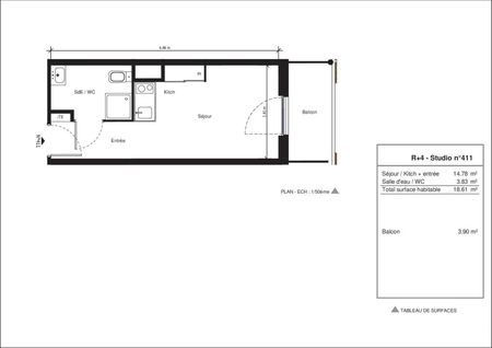 Location Appartement 1 pièce 18m² NIMES 30000 - Photo 4