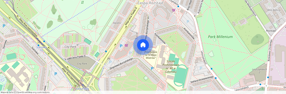 ul. Konstantego Bergiela, Zaspa-Rozstaje, Gdańsk, pomorskie