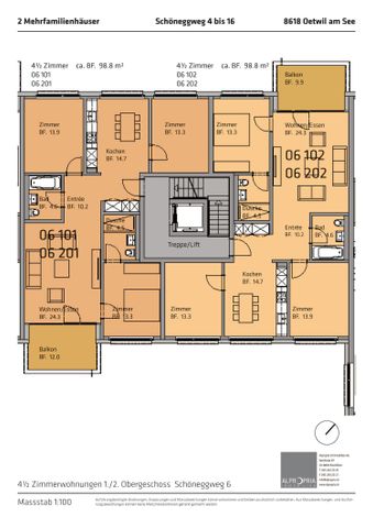 4.5 Zimmer, 99 m², 2. Stock - Foto 4