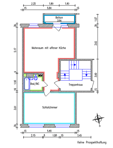 2-Raum-Wohnung für 399,00 € - Photo 2