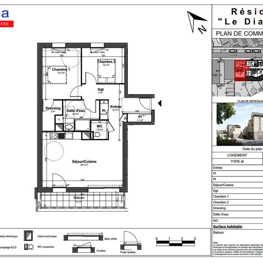 Appartement Tours 3 pièce(s) 70.5 m2 - Photo 2