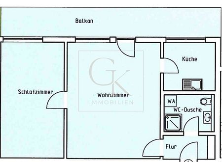 Erstbezug nach Modernisierung von lichtdurchfluteter 2-Zimmer-Wohnung mit großem Balkon - Foto 3