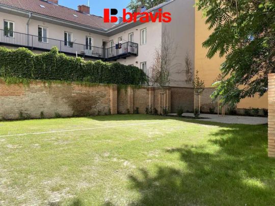 Pronájem bytu 1+kk, Brno - Zábrdovice, ul. Francouzská, výtah, parkování - Fotografie 1