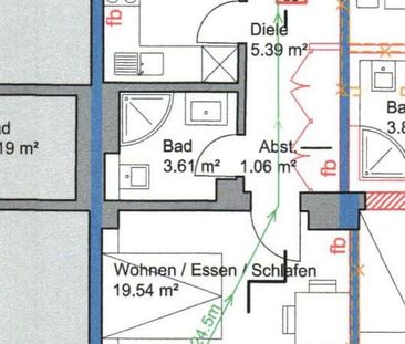 1KM ZUR KÖ! MODERNES SINGLE-APPARTEMENT IN ZENTRALER LAGE +KÜCHE - Foto 2