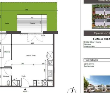 Sans frais d'agence ni garant T2 neuf à Montussan - Photo 3