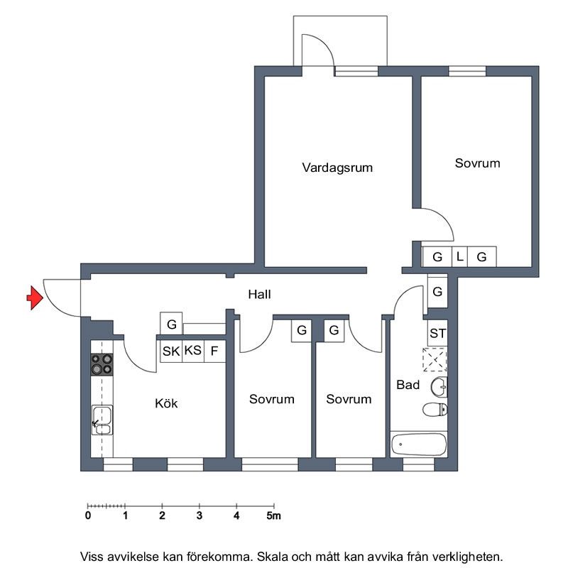 Norrängsgatan 7 B, Motala – 4 r.o.k – 88 kvm - Photo 1