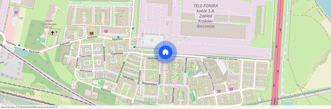ul. Henryka i Karola Czeczów, Złocień, Bieżanów-Prokocim, Kraków, małopolskie