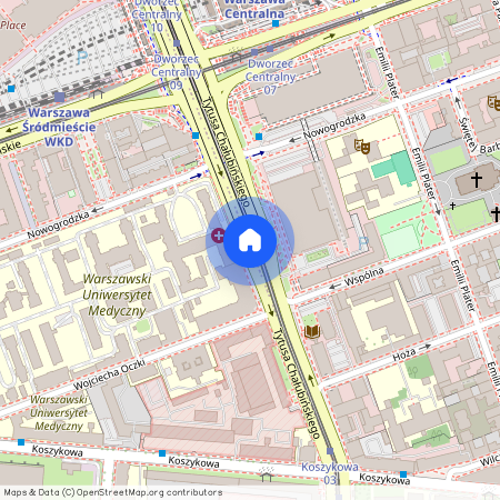 ul. Tytusa Chałubińskiego, Śródmieście Południowe, Śródmieście, Warszawa, mazowieckie