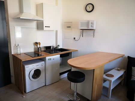 Location - Studio meublé de 19 m² dans immeuble sécurisé - Photo 2