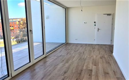 TERRASSENHIT, FERNBLICK, klimatisiertes 37 m2 Dachgeschoß mit 23 m2 Terrasse, 1 Zimmer, Komplettküche, Duschbad, Anton-Bosch-Gasse - Photo 3