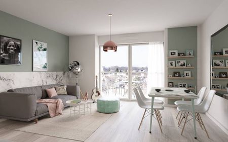 1pièce de 32.90m² avec balcon exposé Sud à louer à Strasbourg (67000) | Quartier des XV - Photo 2