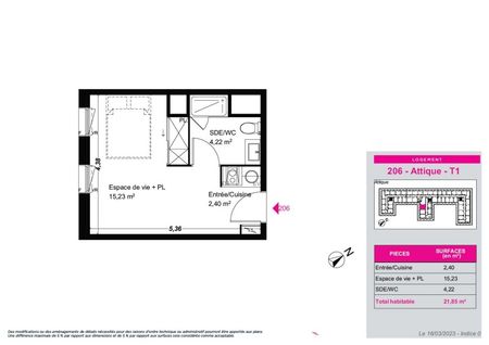 Location Appartement 1 pièce 21m² FRANQUEVILLE ST PIERRE 76520 - Photo 4