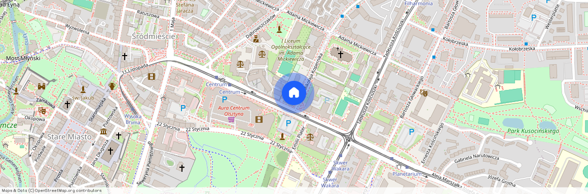 ul. Mikołaja Kopernika, Śródmieście, Olsztyn, warmińsko-mazurskie
