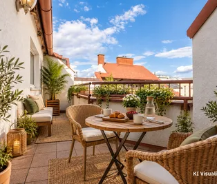 Dachgeschosswohnung zum Wohlfühlen - mit Terrasse, Klimaanlage & Tischlerküche - Photo 2