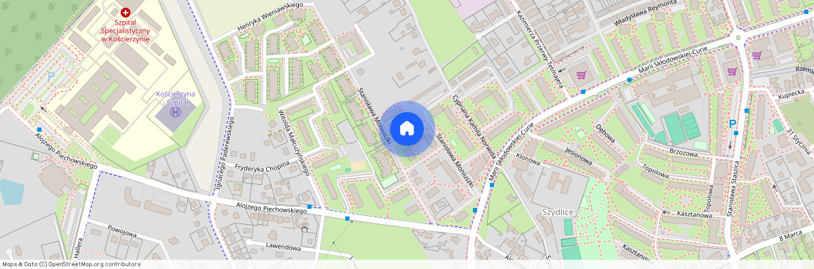 Stanisława Moniuszki, Kościerzyna, kościerski, pomorskie